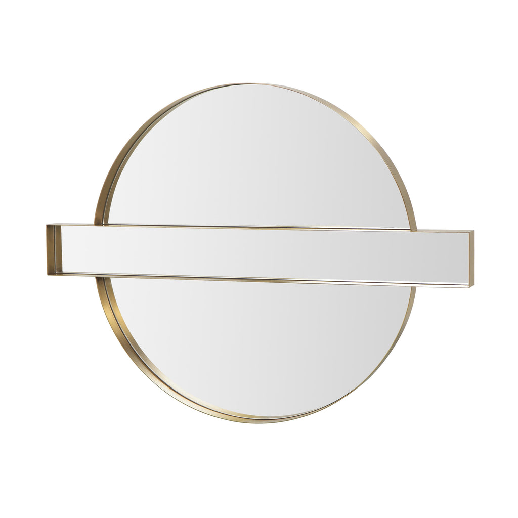 Carri 30X39 Gold Round Wall Mirror