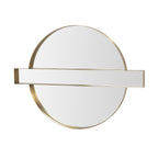 Carri 30X39 Gold Round Wall Mirror