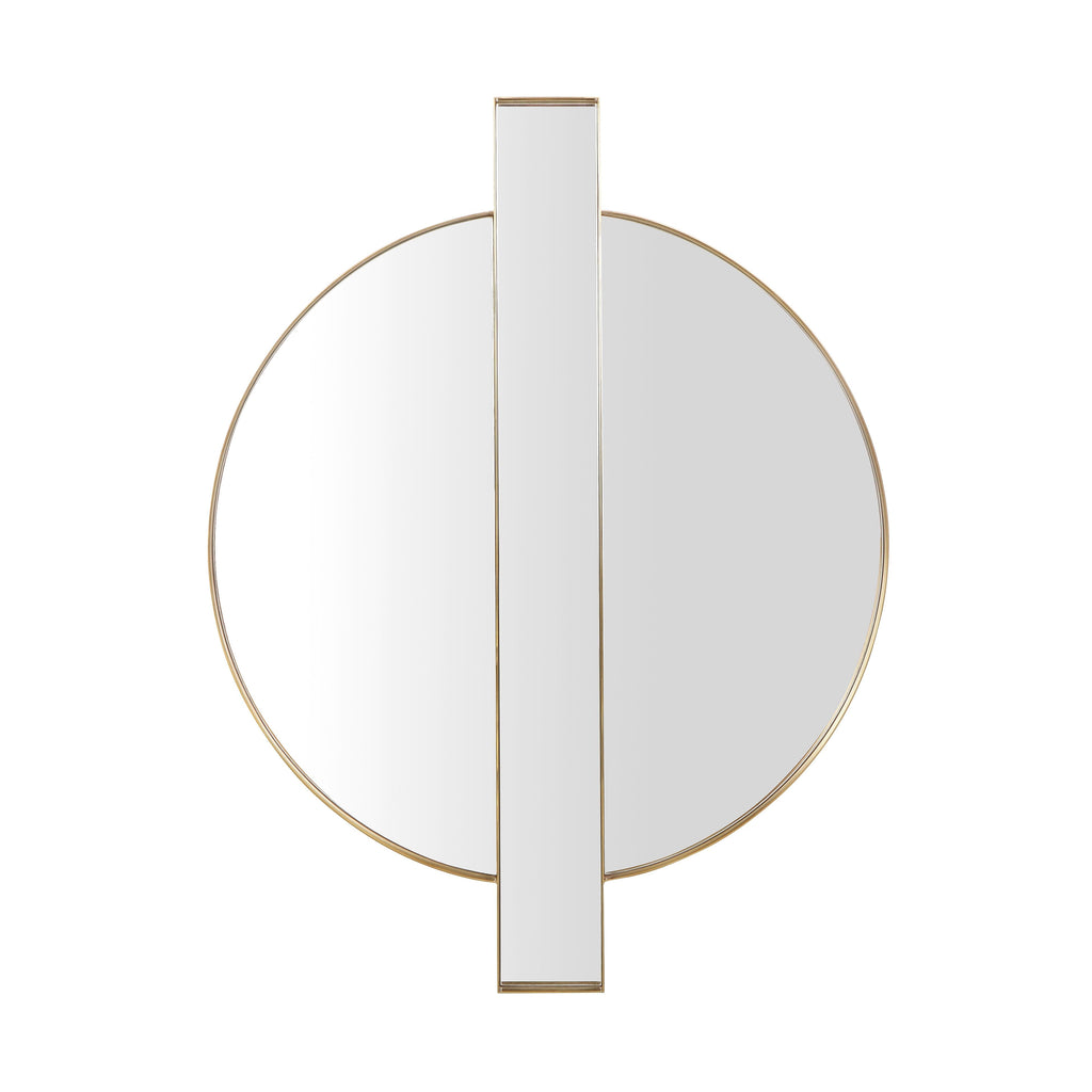 Carri 30X39 Gold Round Wall Mirror
