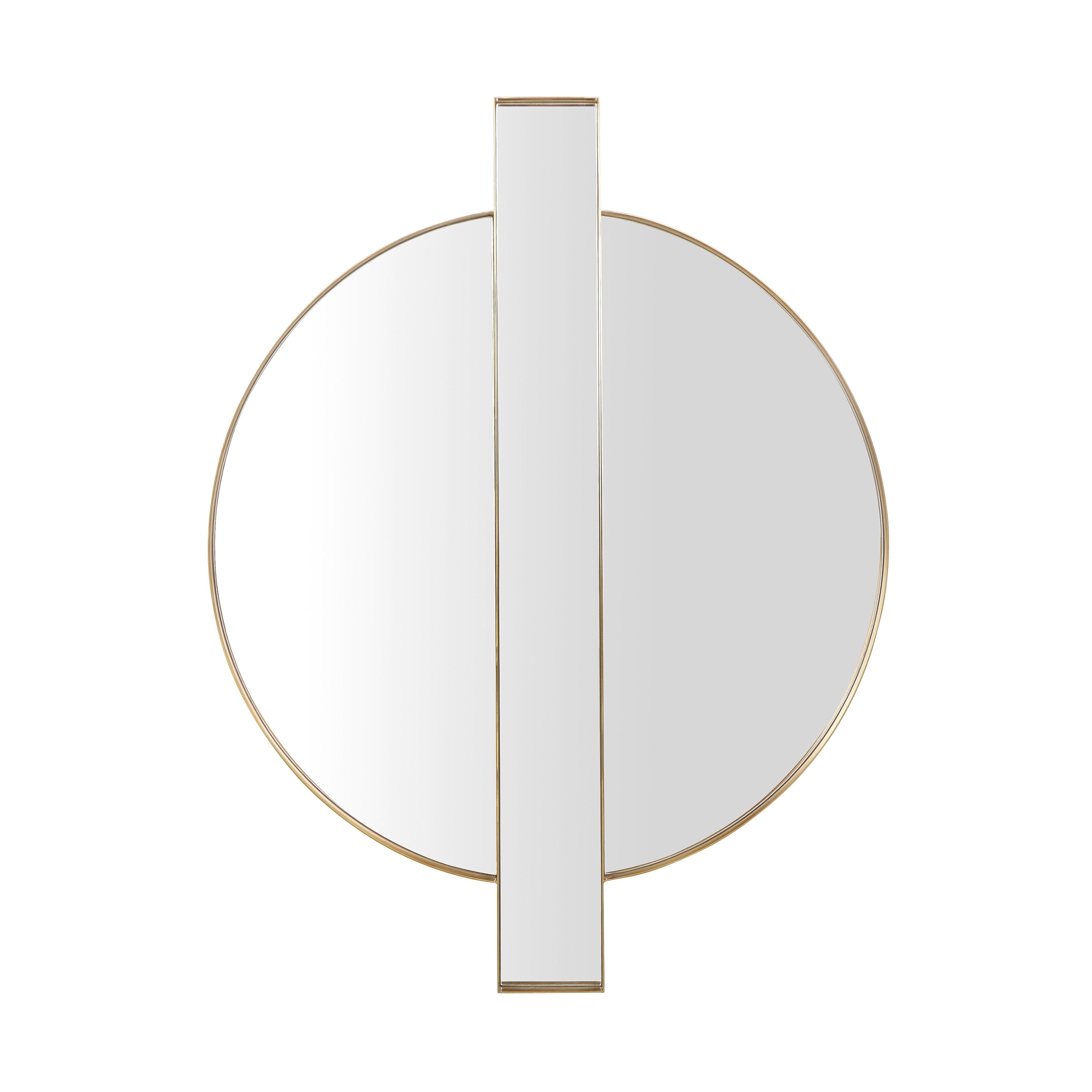 Carri 30X39 Gold Round Wall Mirror