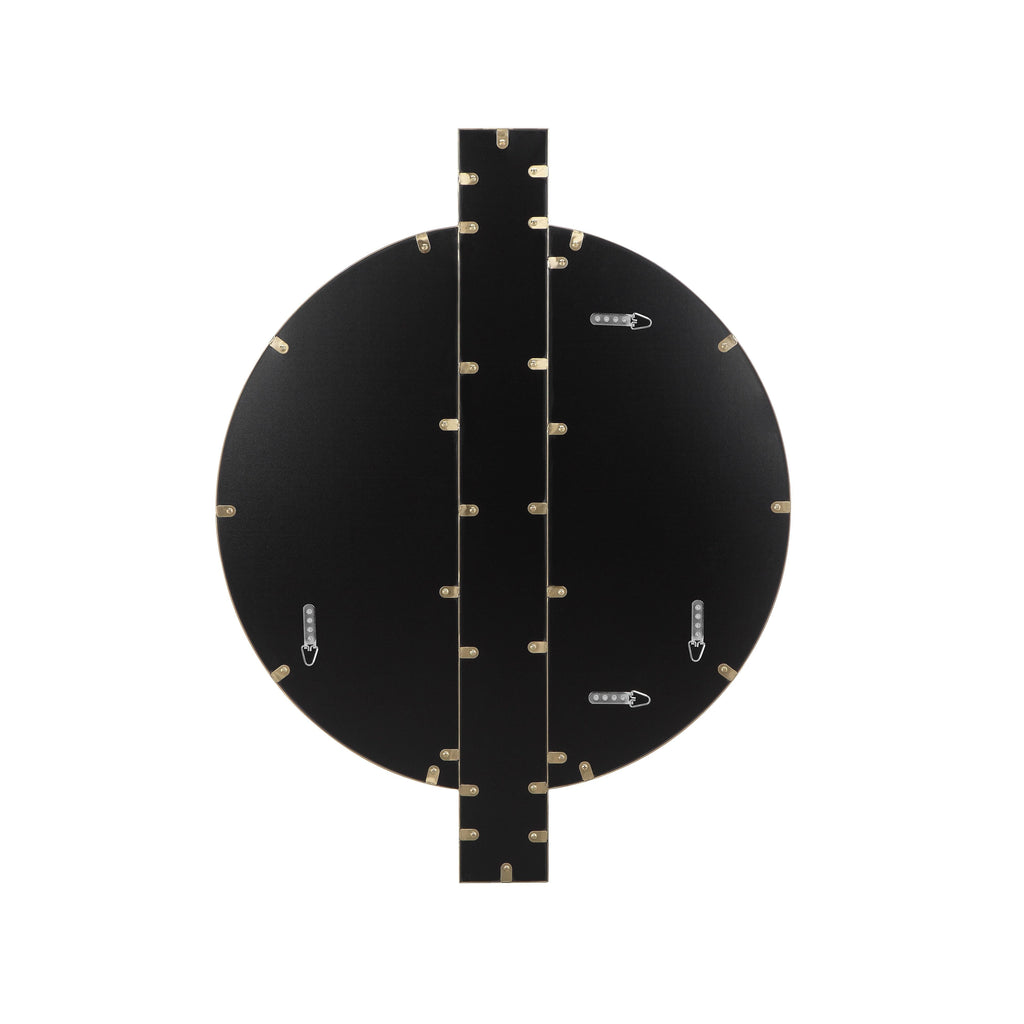 Carri 30X39 Gold Round Wall Mirror