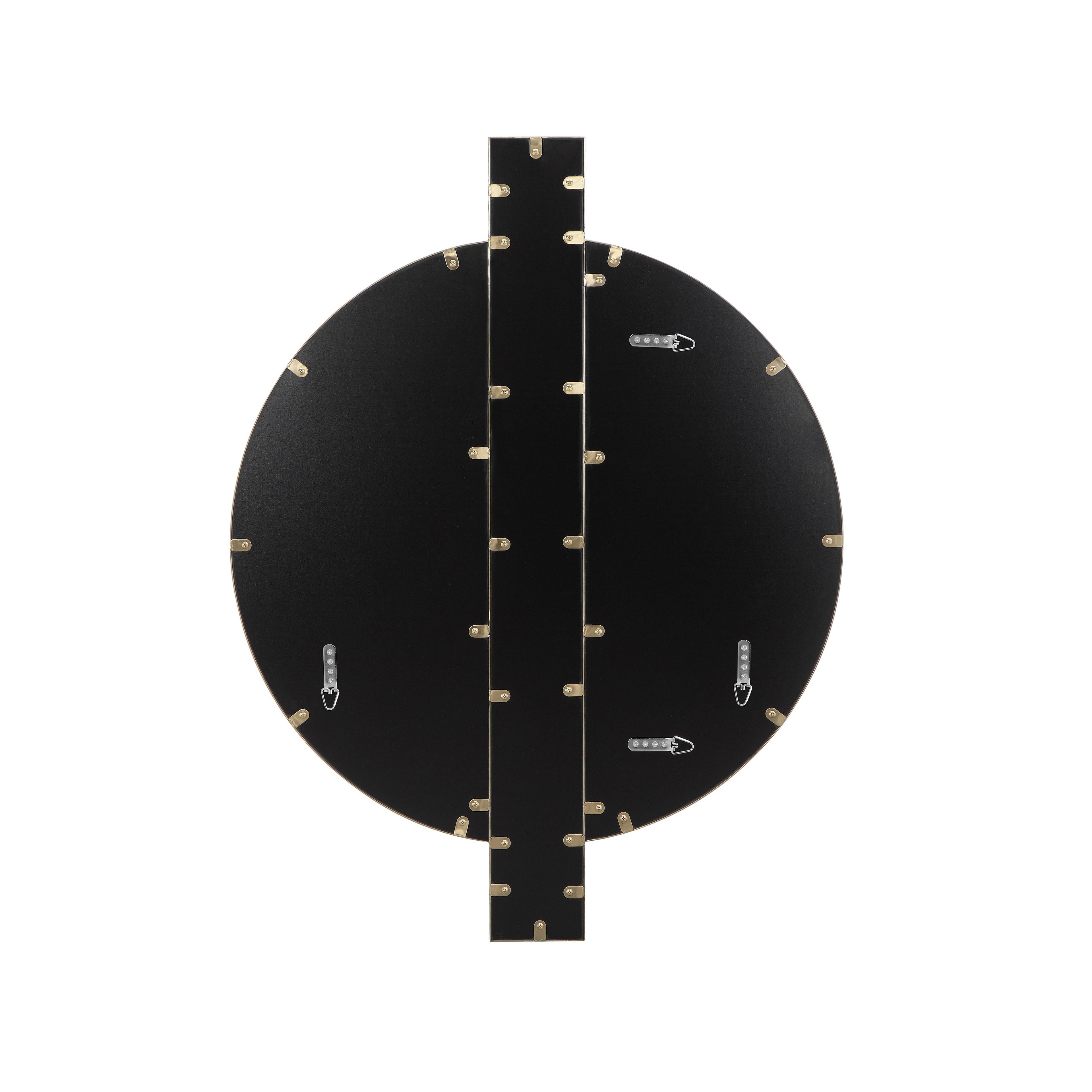 Carri 30X39 Gold Round Wall Mirror