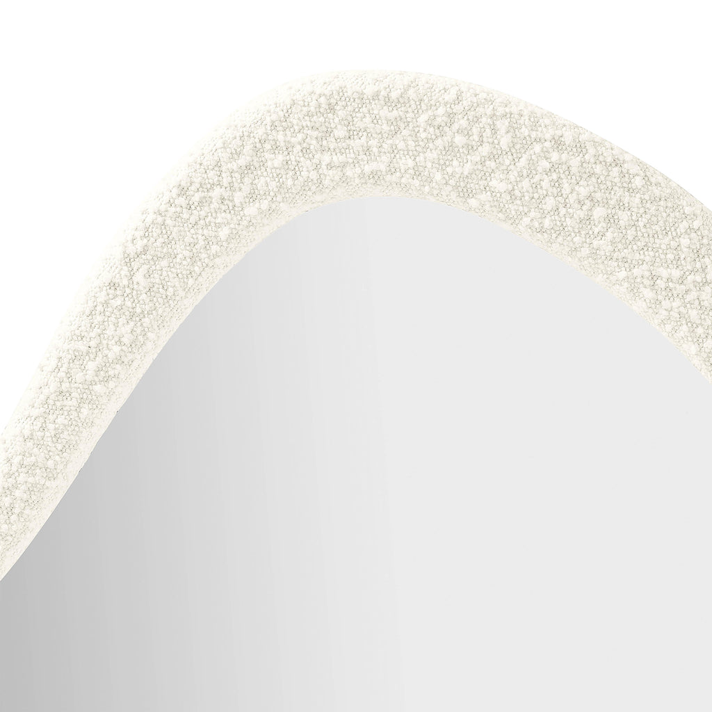 Klaryss 25X32 Cream Boucle Teardrop Wall Mirror