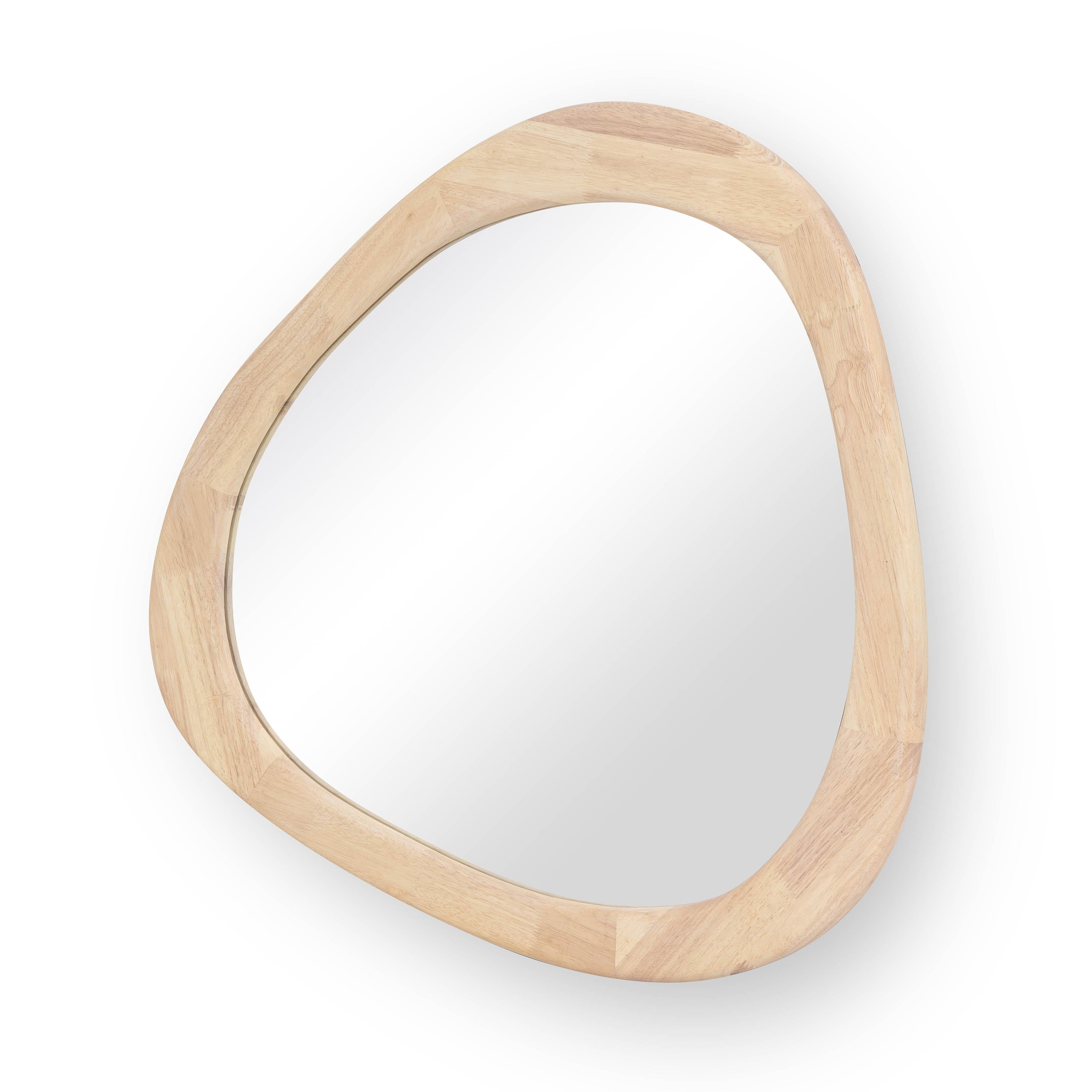 Klaryss 31 Natural Wood Triangular Wall Mirror