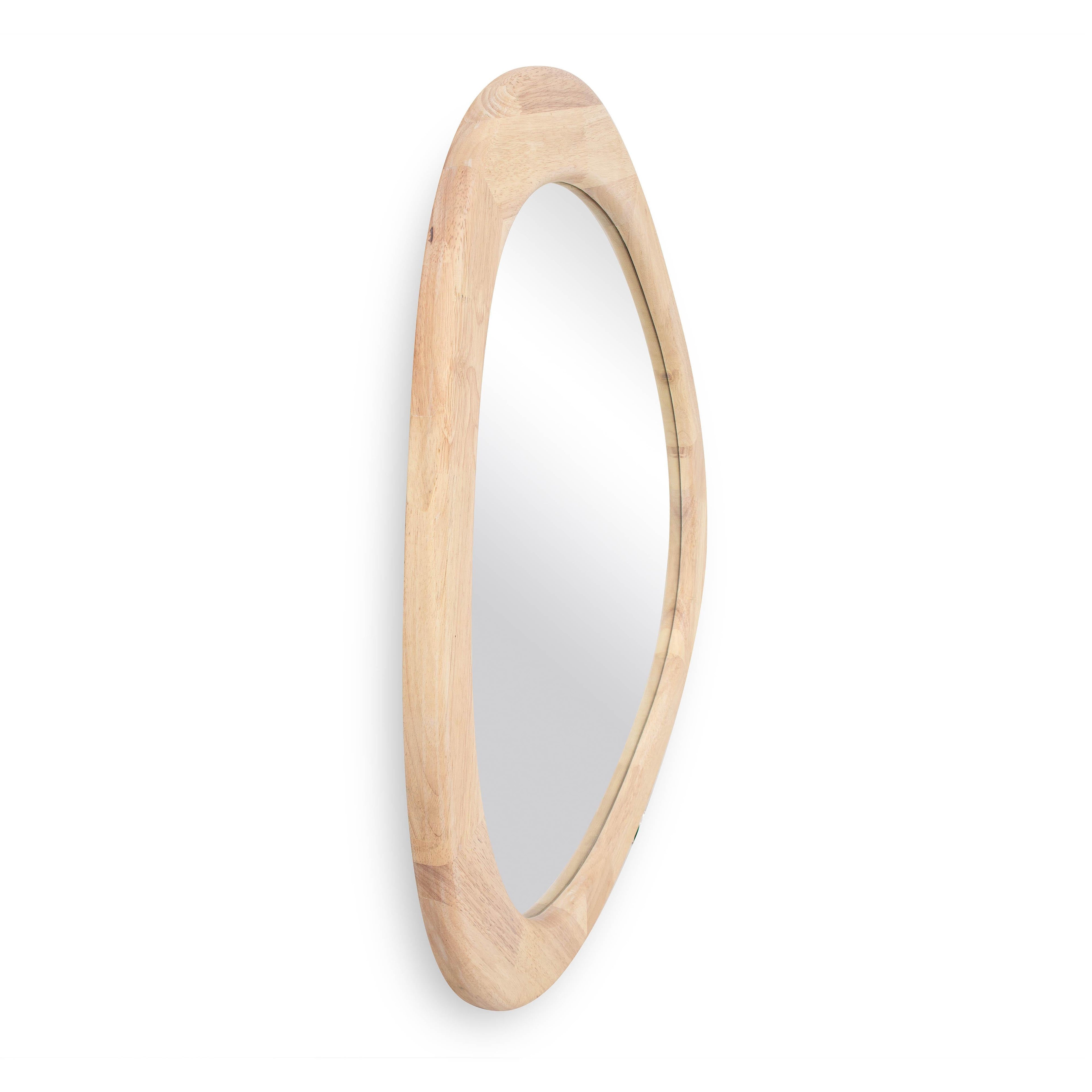 Klaryss 31 Natural Wood Triangular Wall Mirror