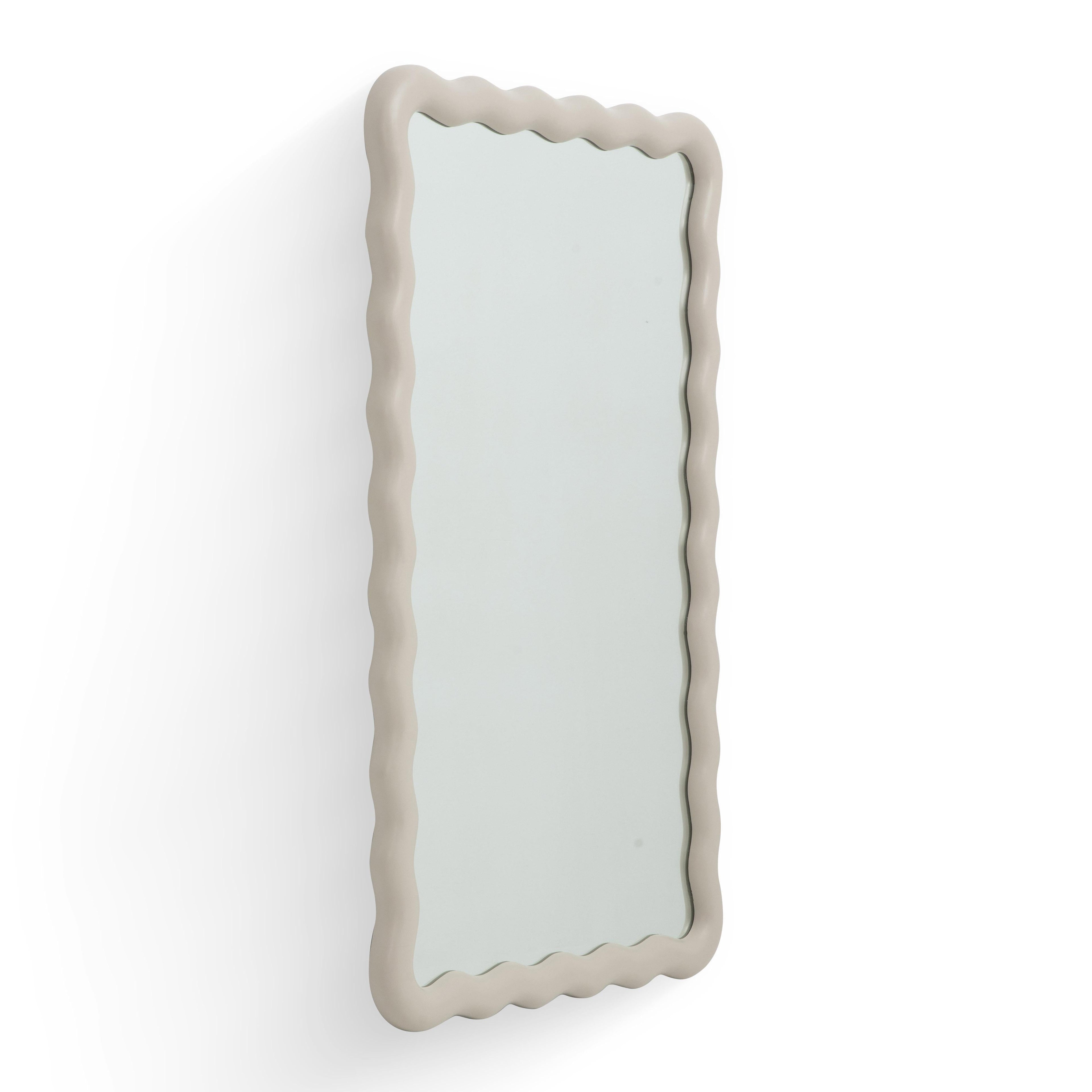 Faire 23X39 Cream Squiggle Rectangular Wall Mirror