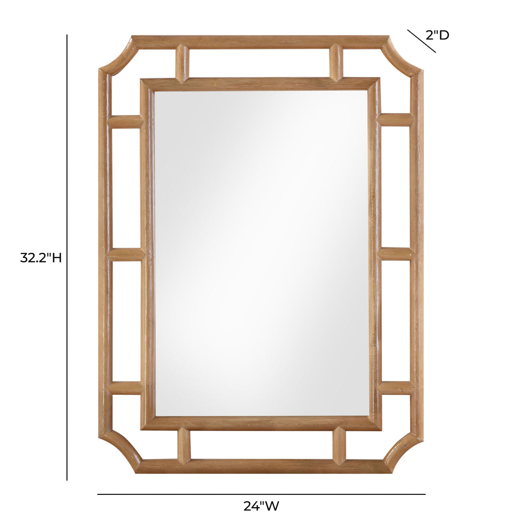 Cienna 24x32 Natural Rattan Wall Mirror