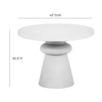 Lupita 42 White Round Dinette Table