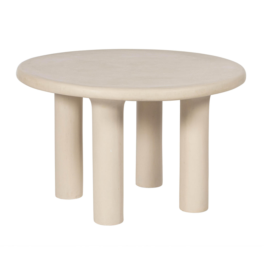 Barbara 47 Cream Textured Indoor / Outdoor Round Dining Table