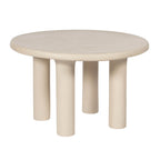 Barbara 47 Cream Textured Indoor / Outdoor Round Dining Table