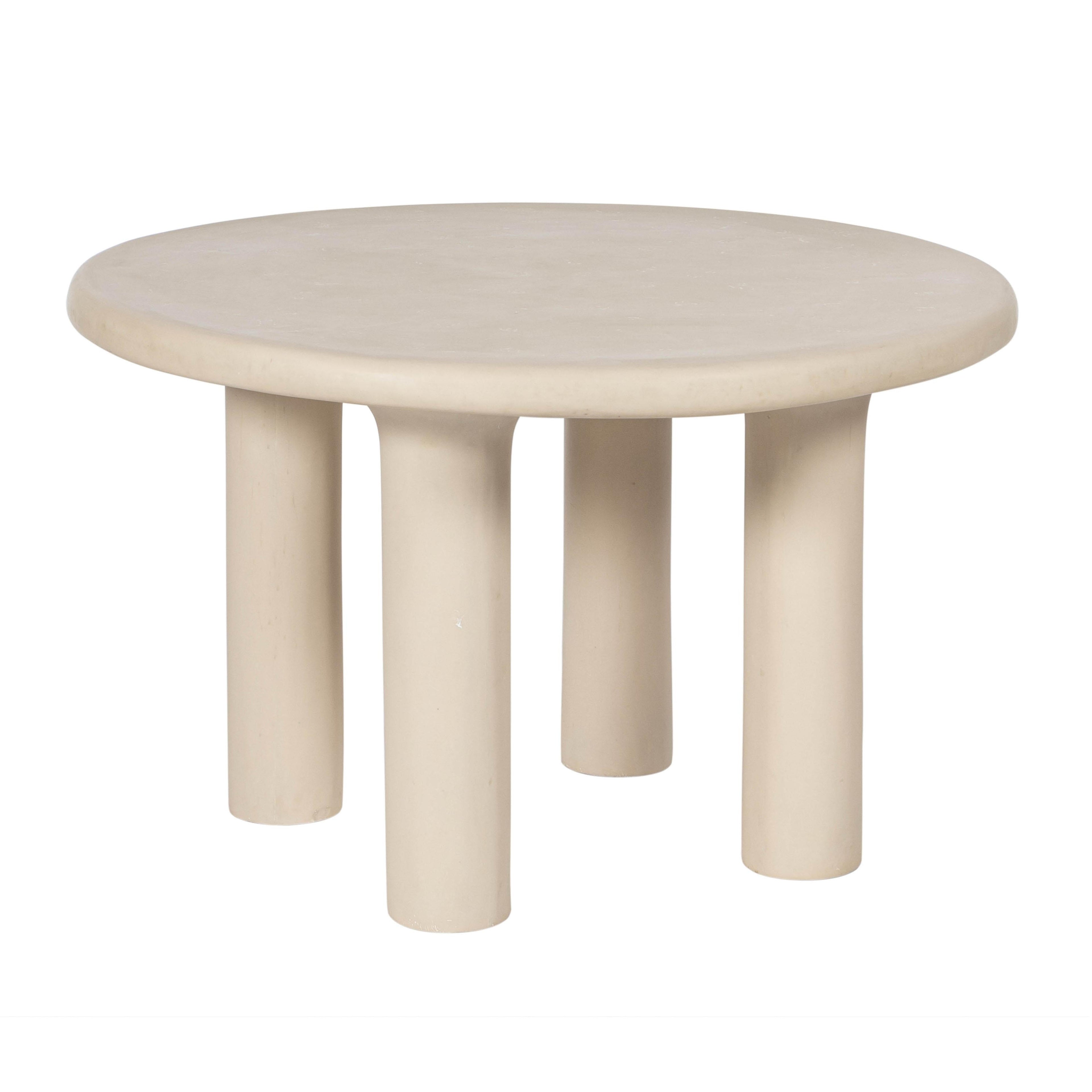 Barbara 47 Cream Textured Indoor / Outdoor Round Dining Table
