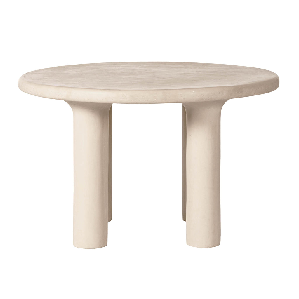Barbara 47 Cream Textured Indoor / Outdoor Round Dining Table