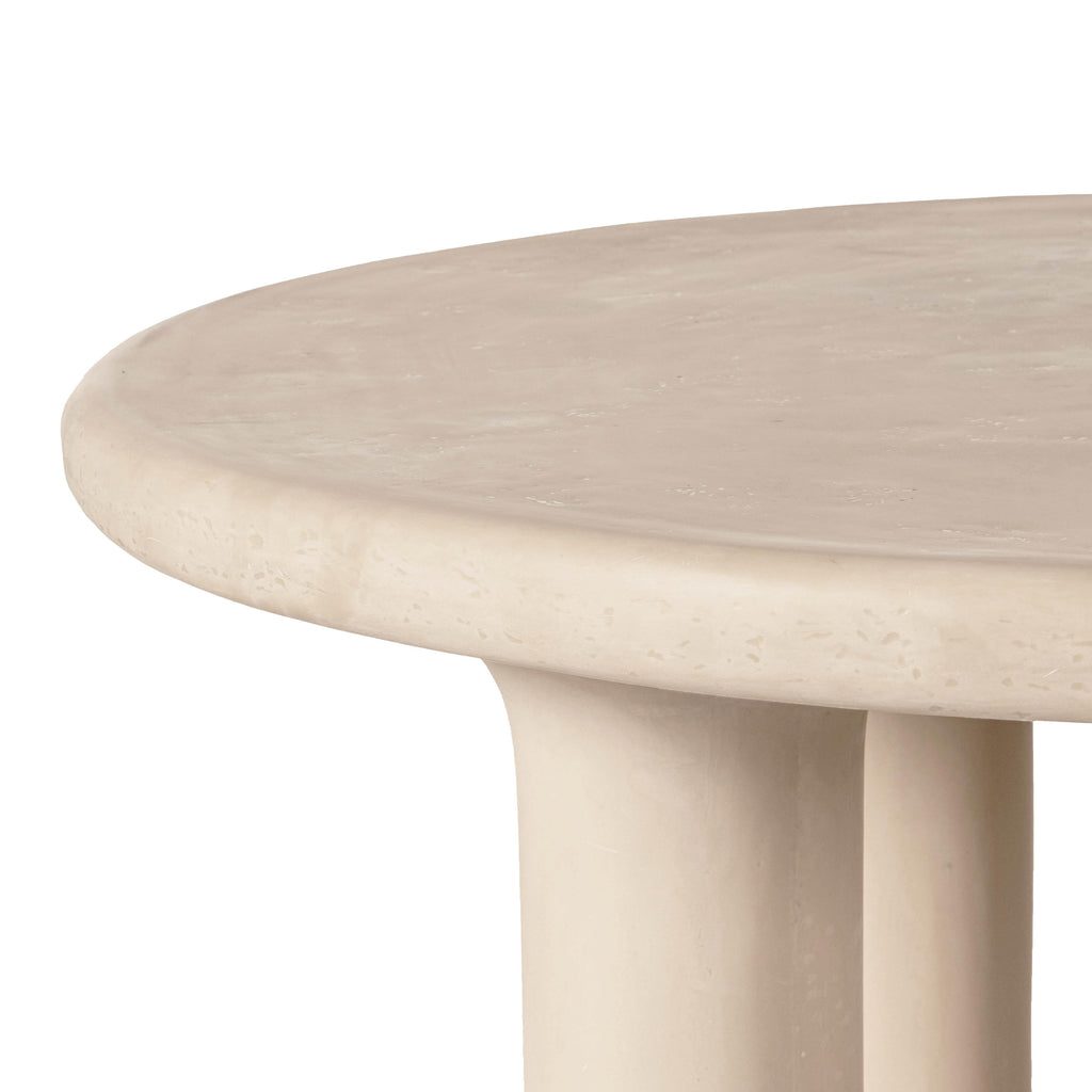 Barbara 47 Cream Textured Indoor / Outdoor Round Dining Table