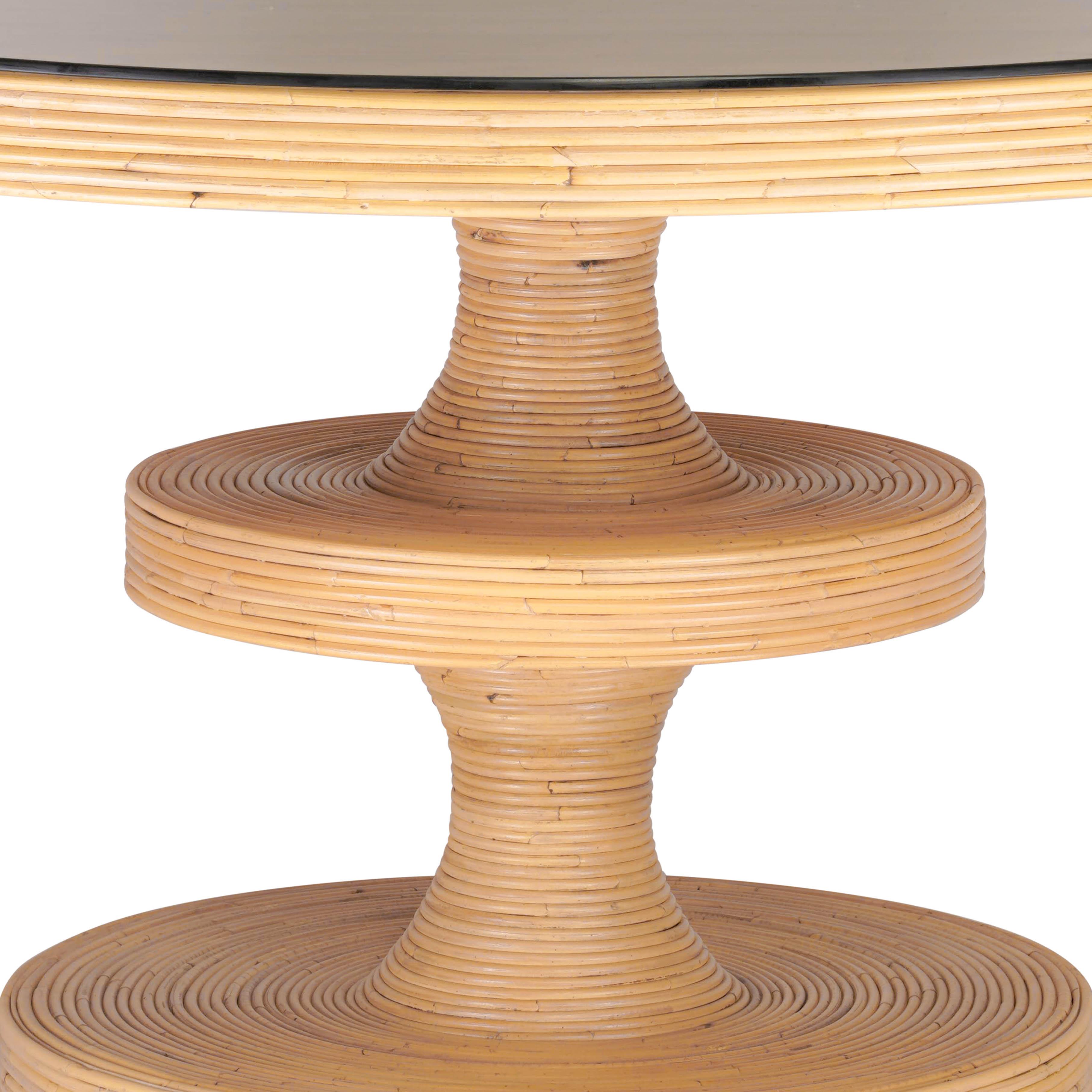Apollonia 51 Natural Rattan Round Dining Table