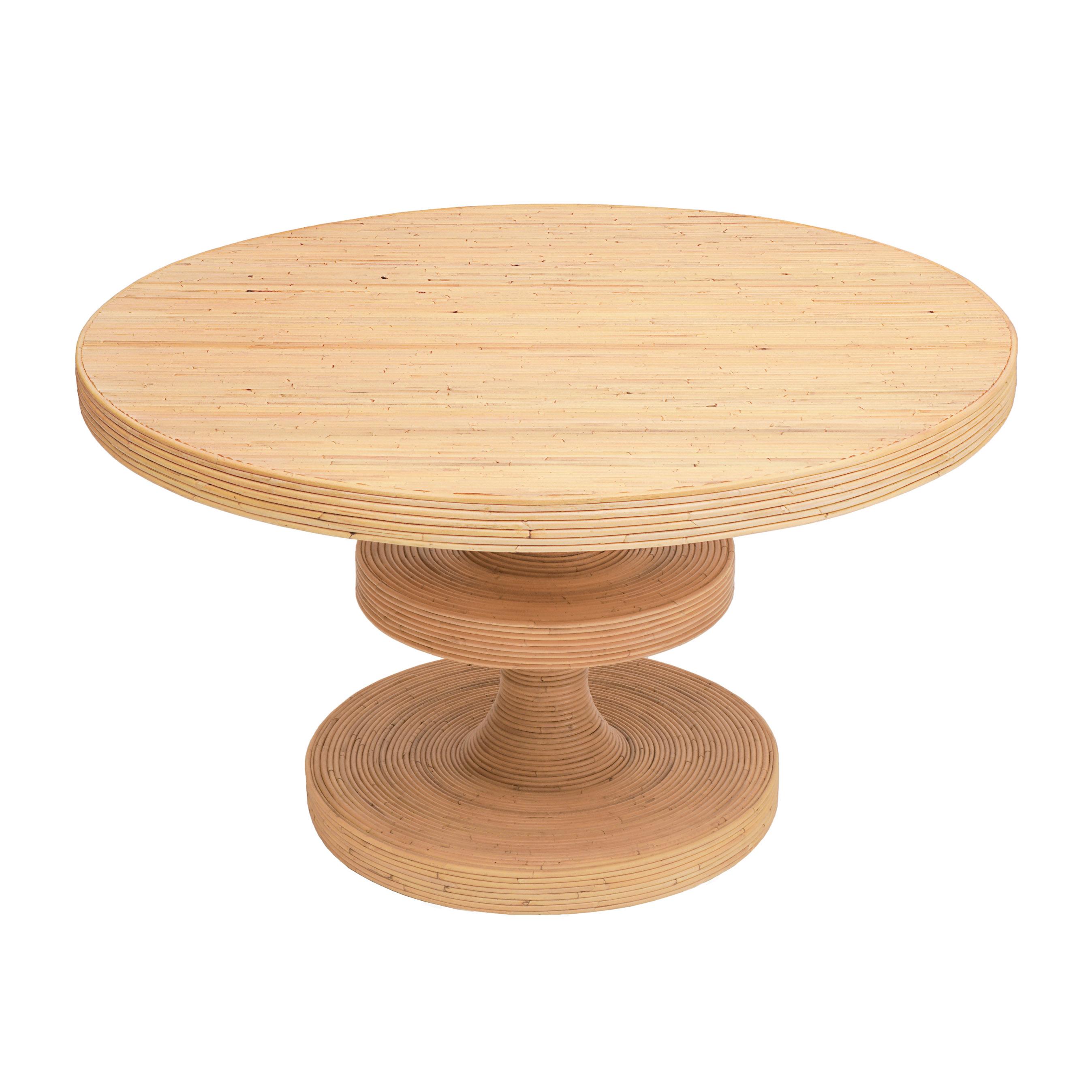Apollonia 51 Natural Rattan Round Dining Table