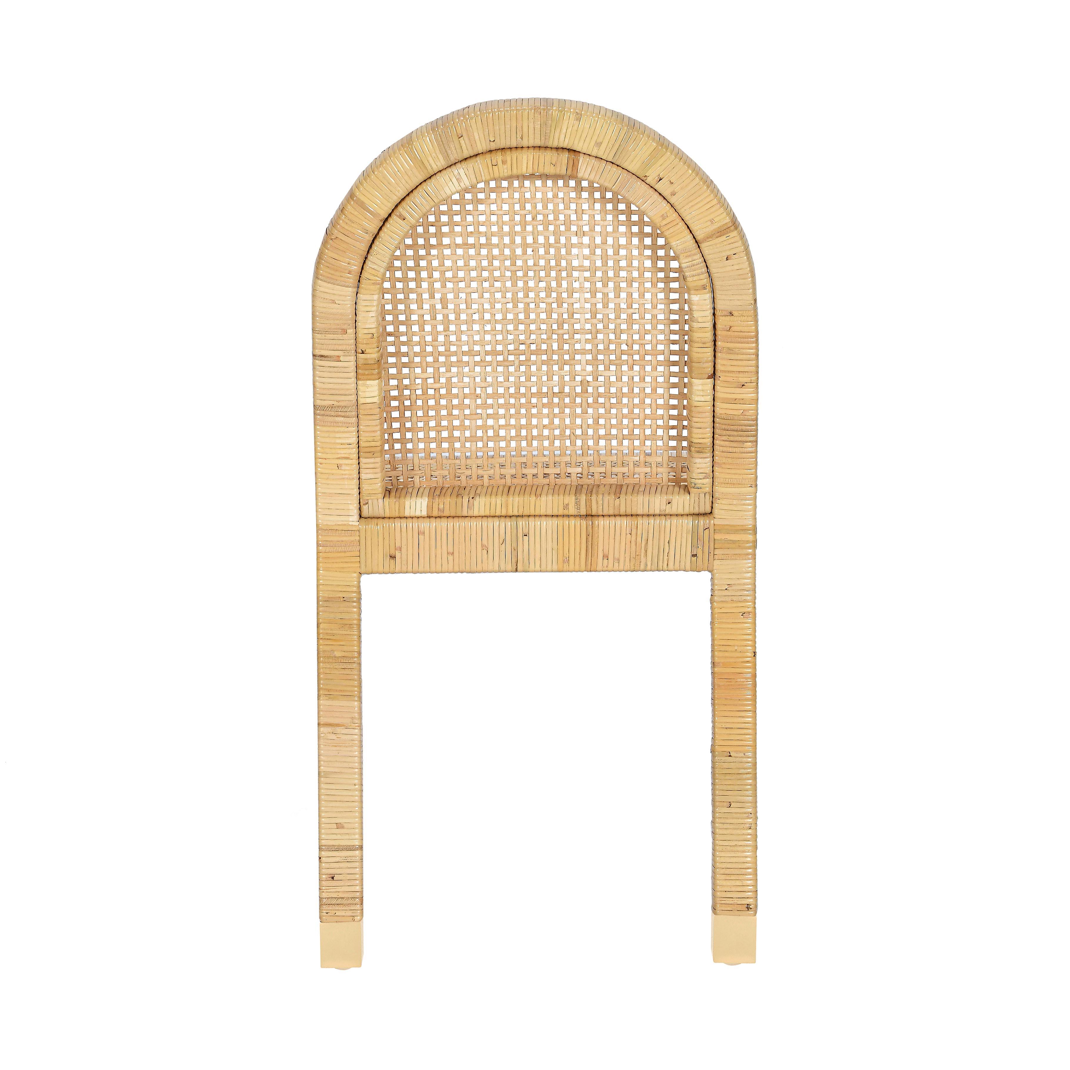 Amara Cream Linen Arched Dining Chair