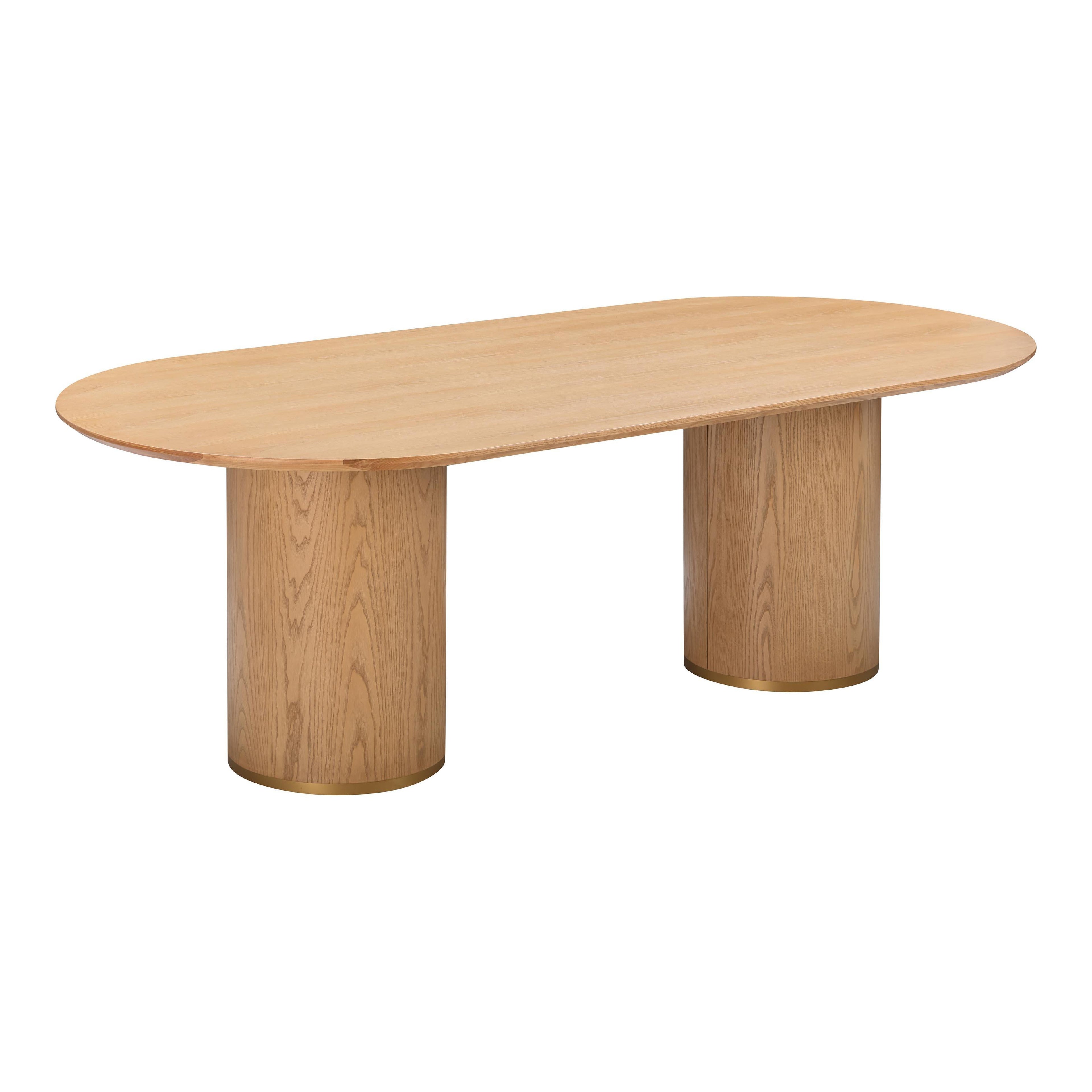 Brandy 95 Natural Ash Wood Oval Dining Table