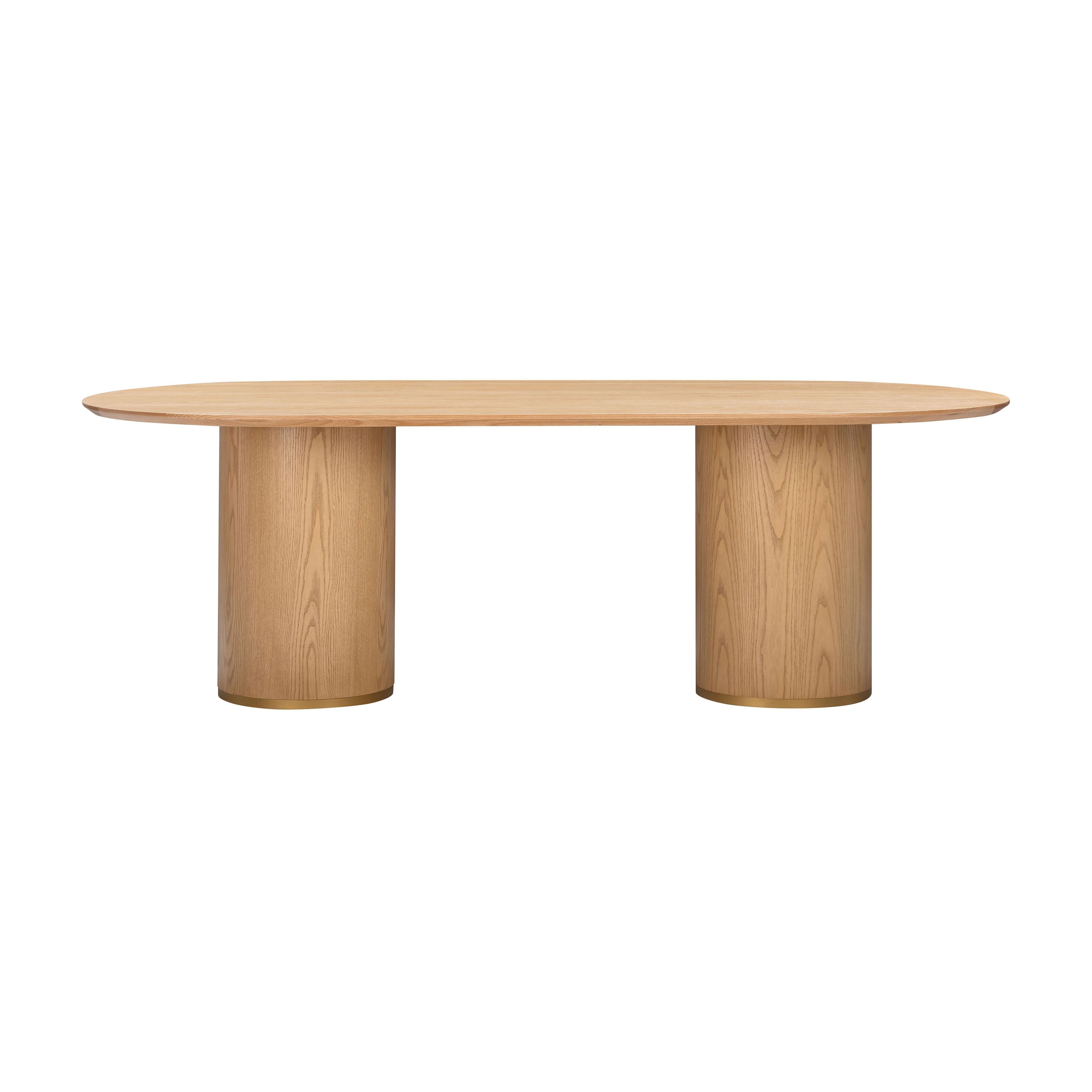 Brandy 95 Natural Ash Wood Oval Dining Table