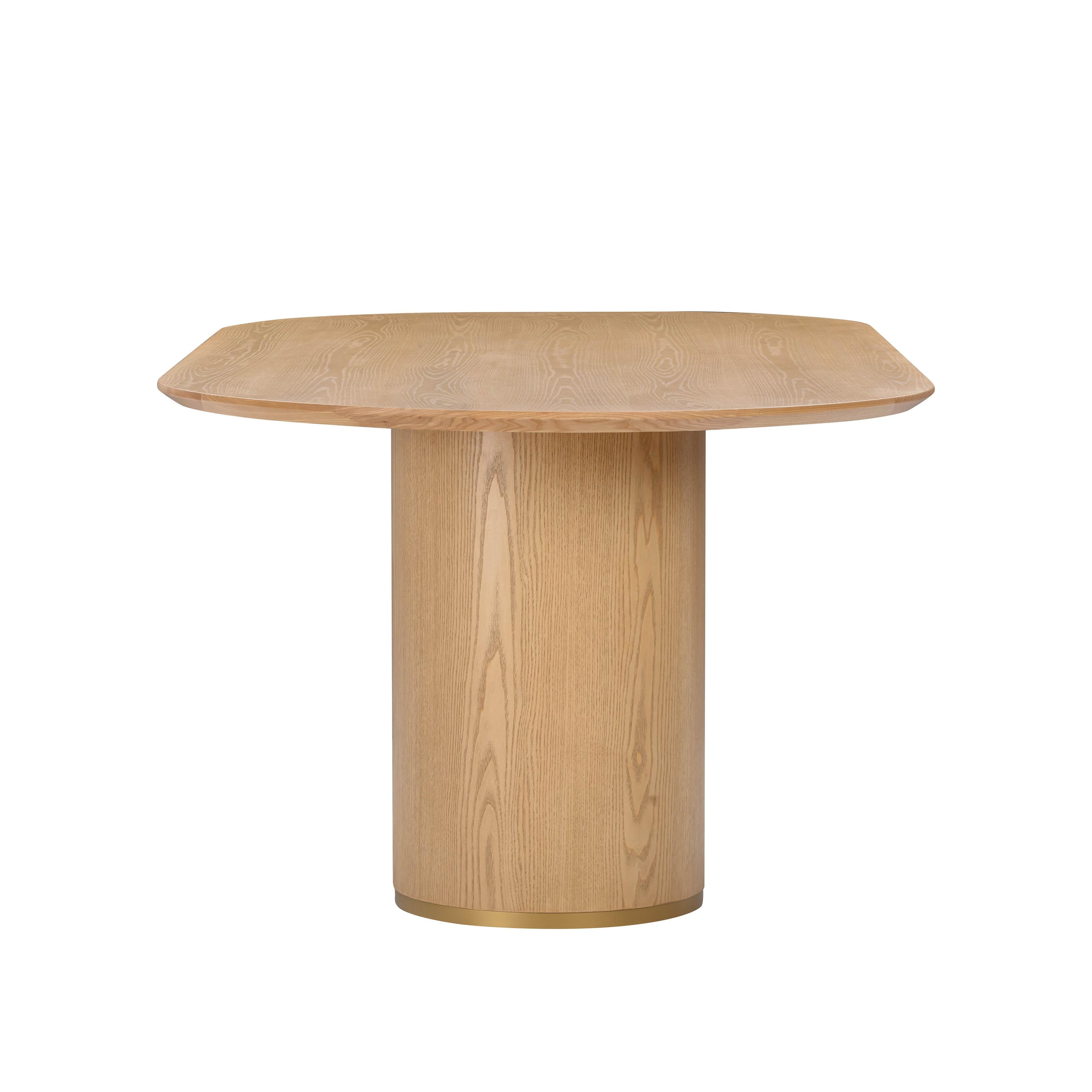 Brandy 95 Natural Ash Wood Oval Dining Table