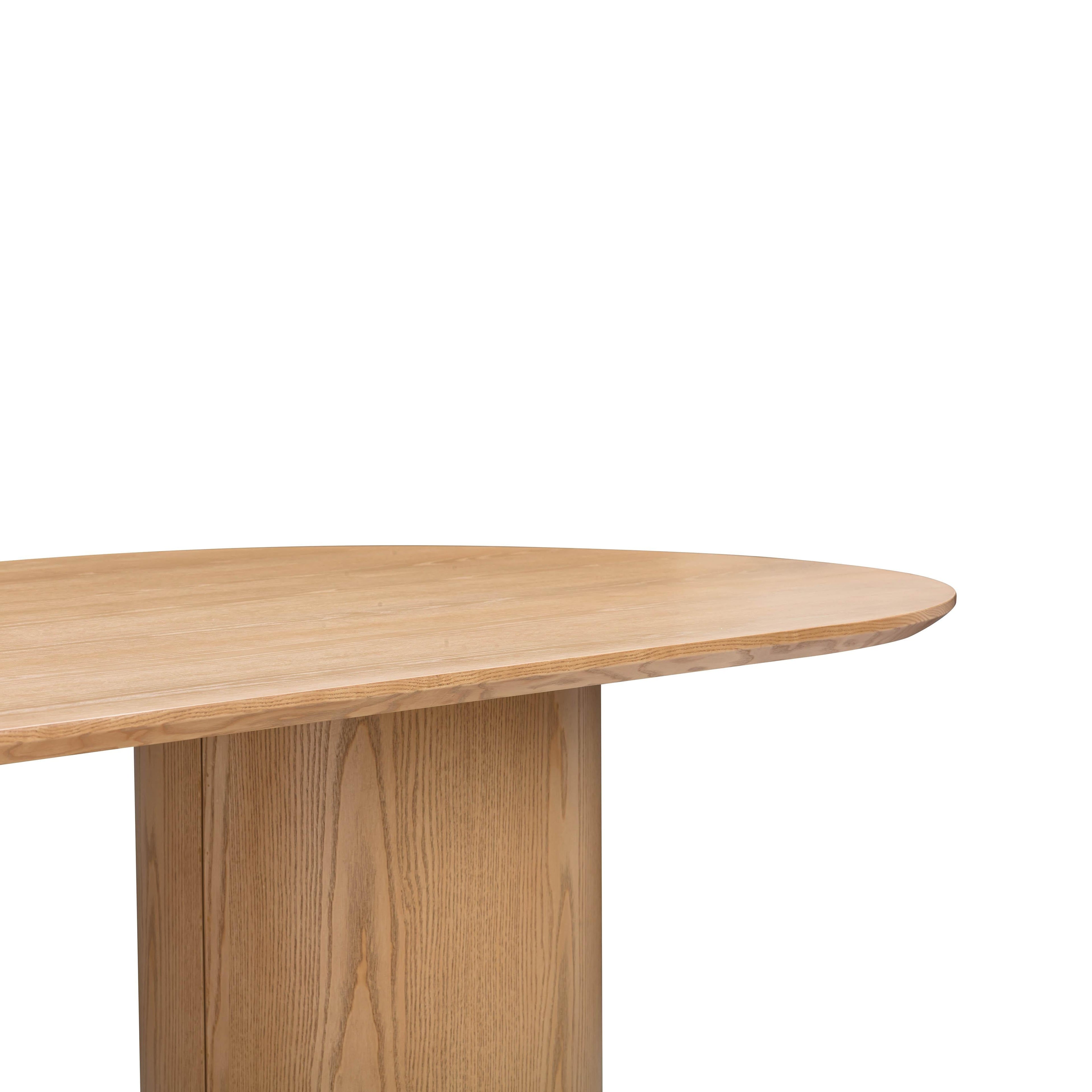 Brandy 95 Natural Ash Wood Oval Dining Table