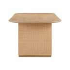 Akiba 96 Natural Ash & Rattan Rectangular Dining Table