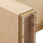 Akiba 96 Natural Ash & Rattan Rectangular Dining Table