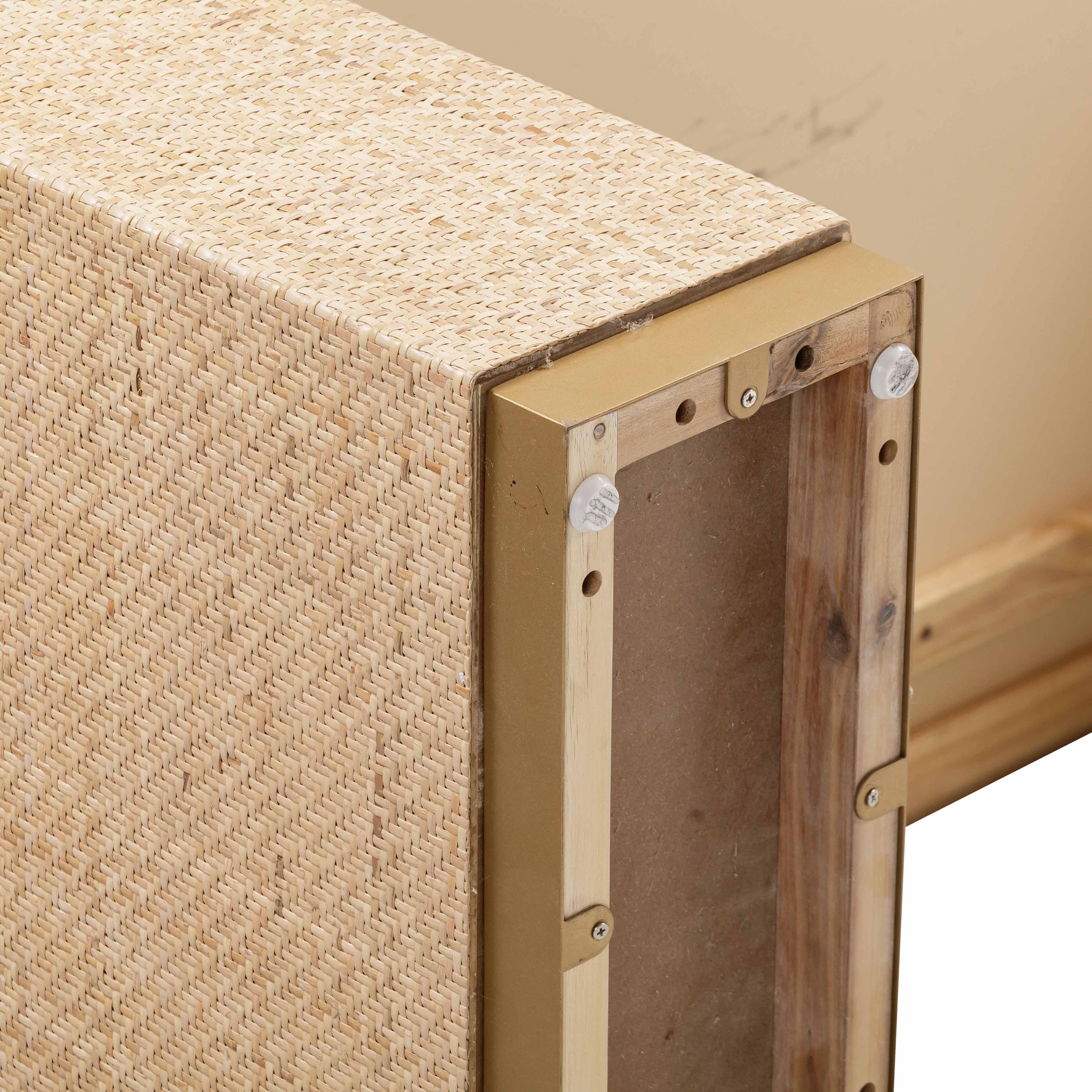 Akiba 96 Natural Ash & Rattan Rectangular Dining Table