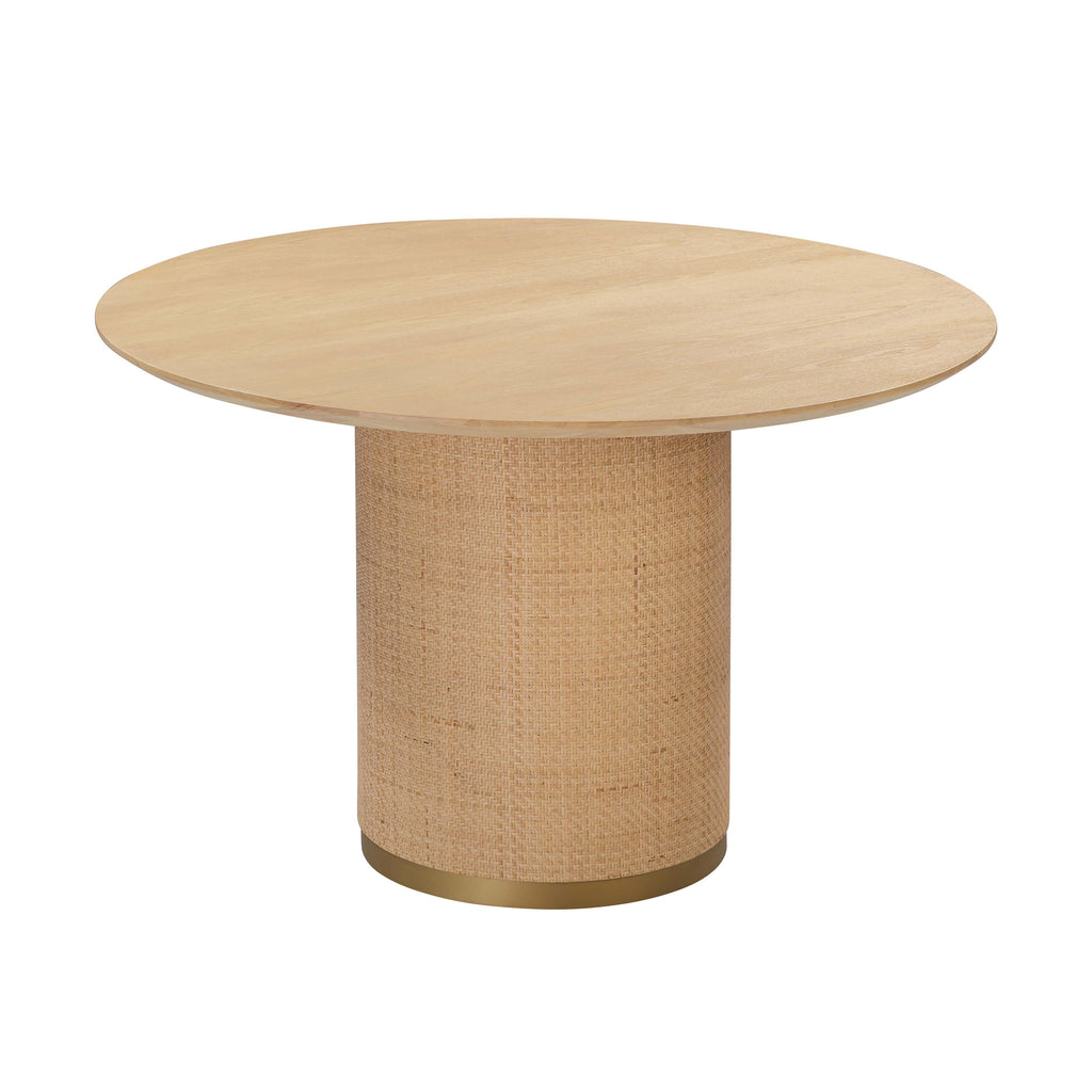 Akiba 47 Natural Ash & Rattan Round Dining Table