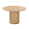 Akiba 47 Natural Ash & Rattan Round Dining Table