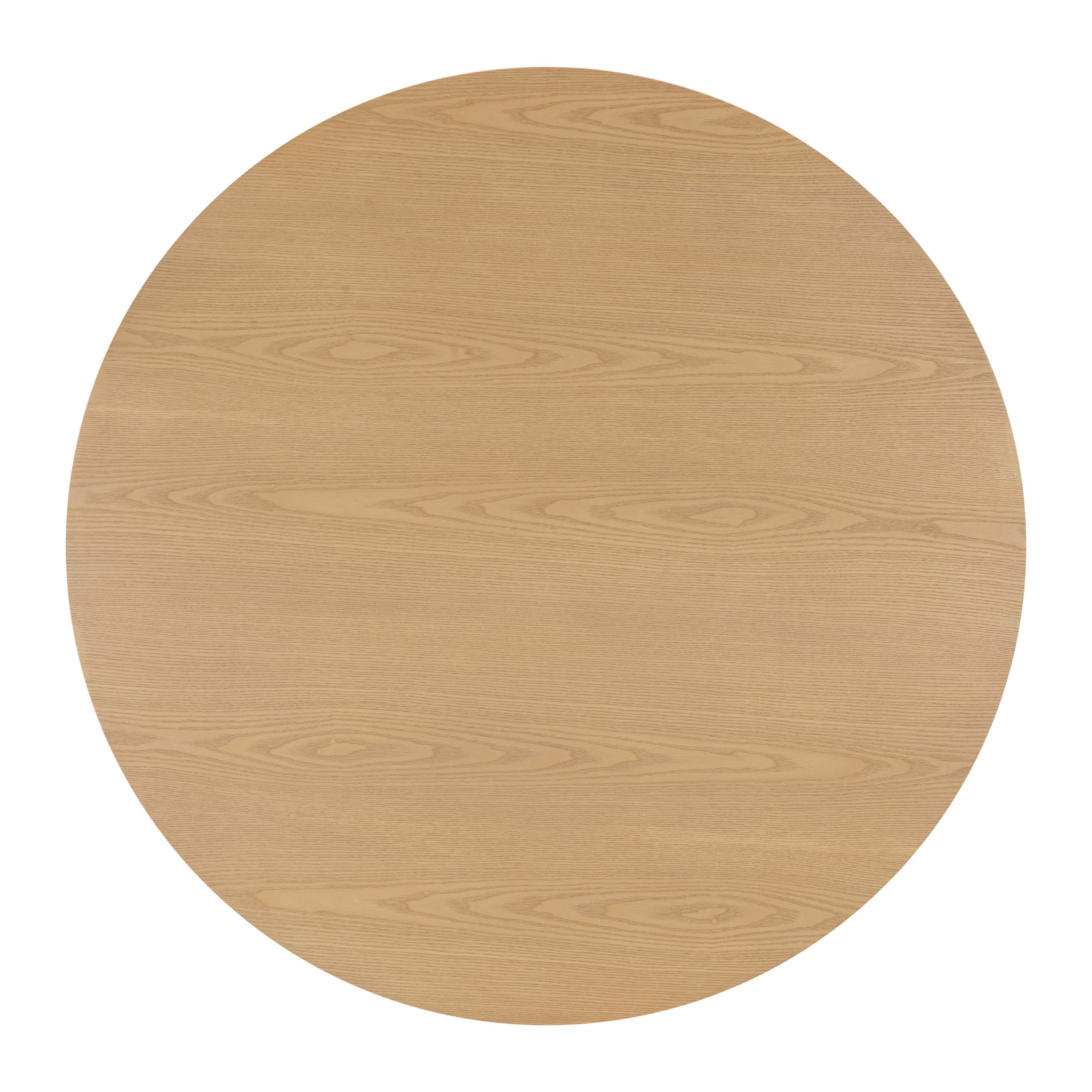 Akiba 47 Natural Ash & Rattan Round Dining Table