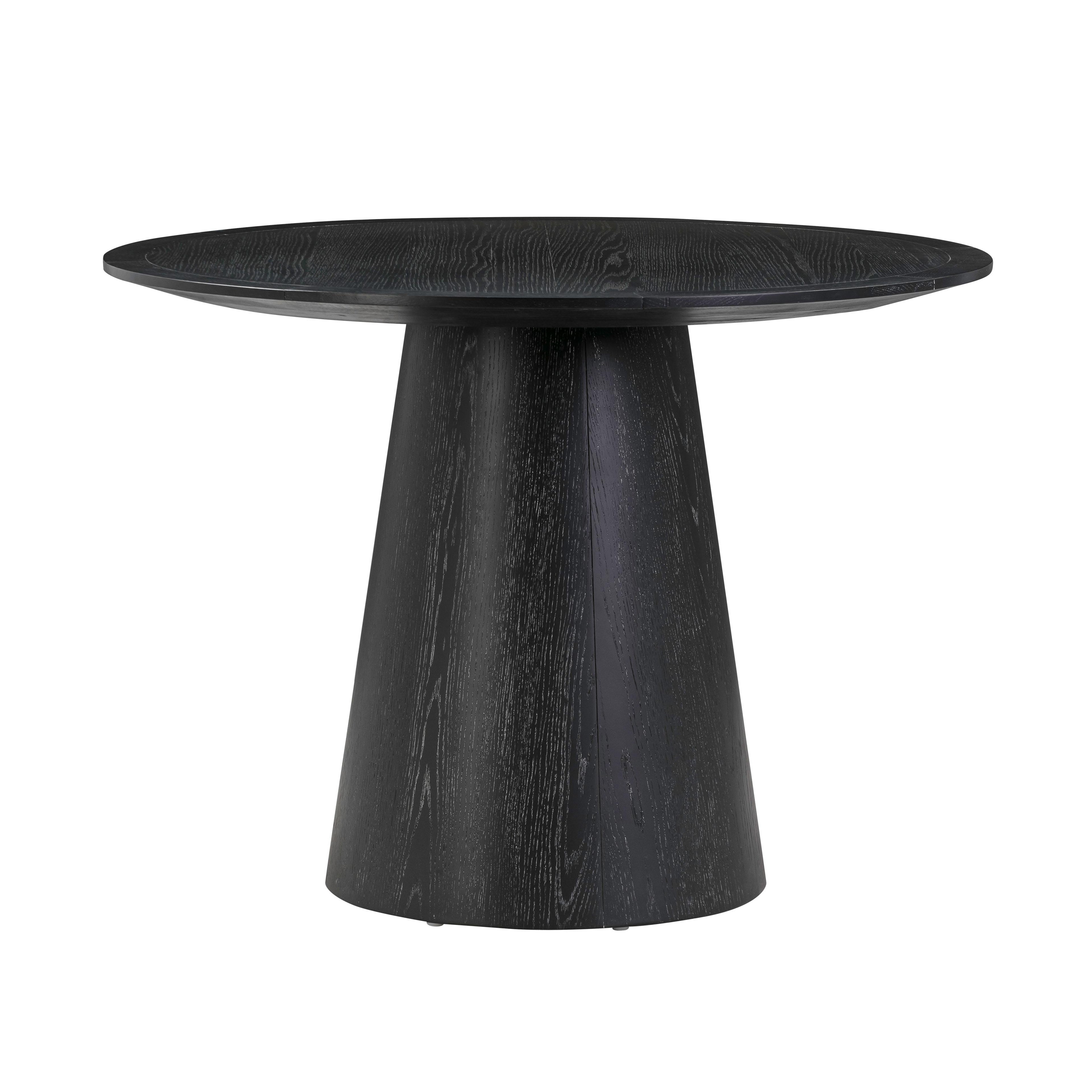 Sahara 41 Black Oak Round Dining Table