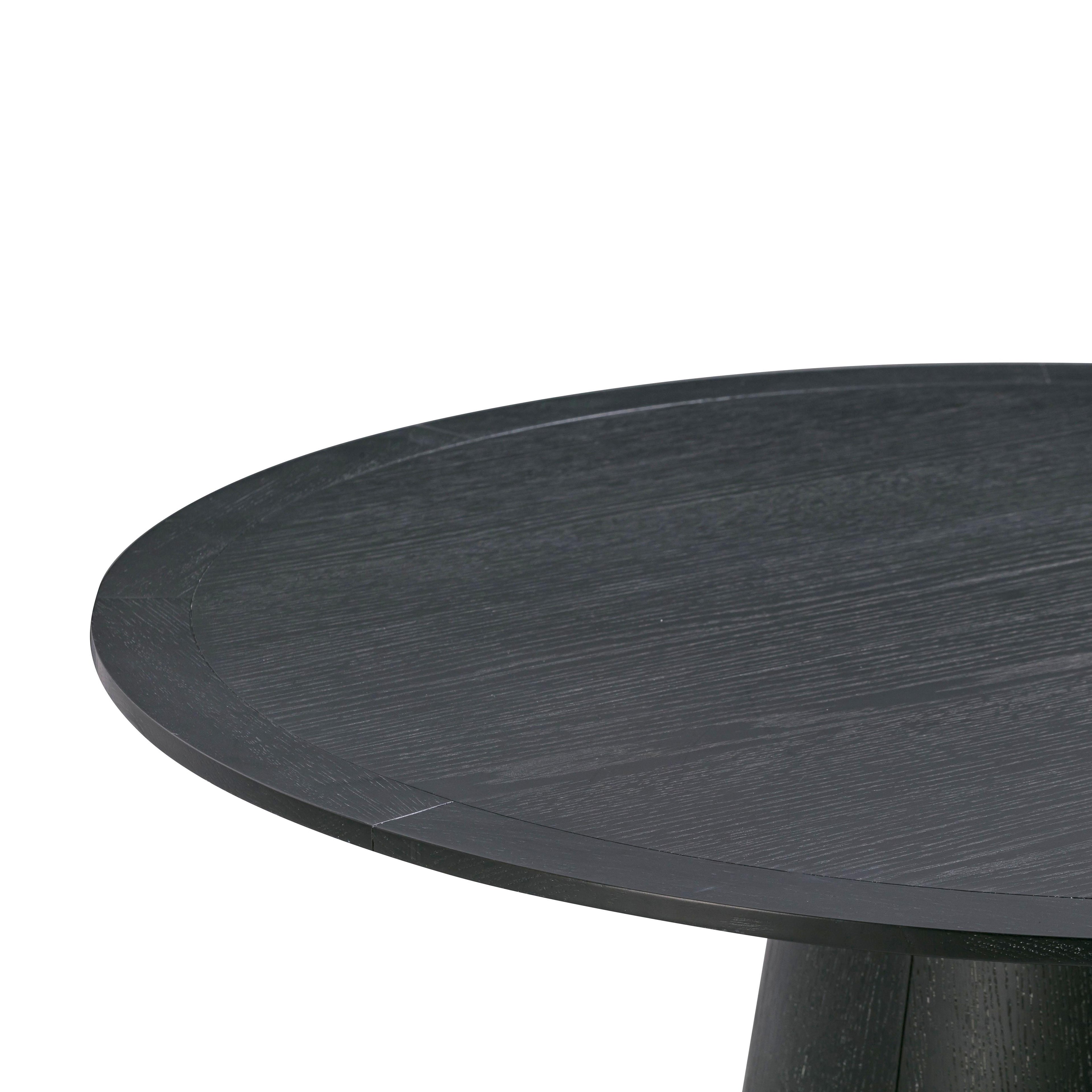 Sahara 41 Black Oak Round Dining Table