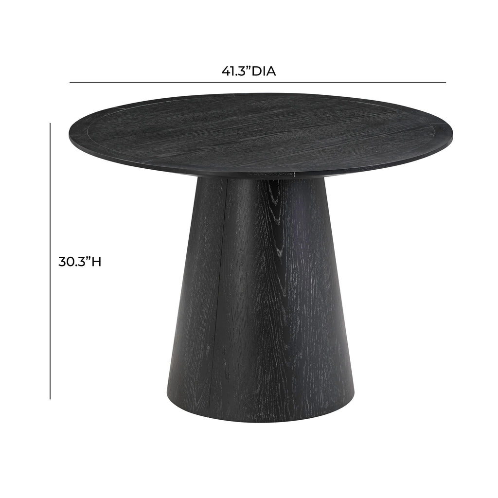 Sahara 41 Black Oak Round Dining Table
