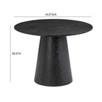 Sahara 41 Black Oak Round Dining Table