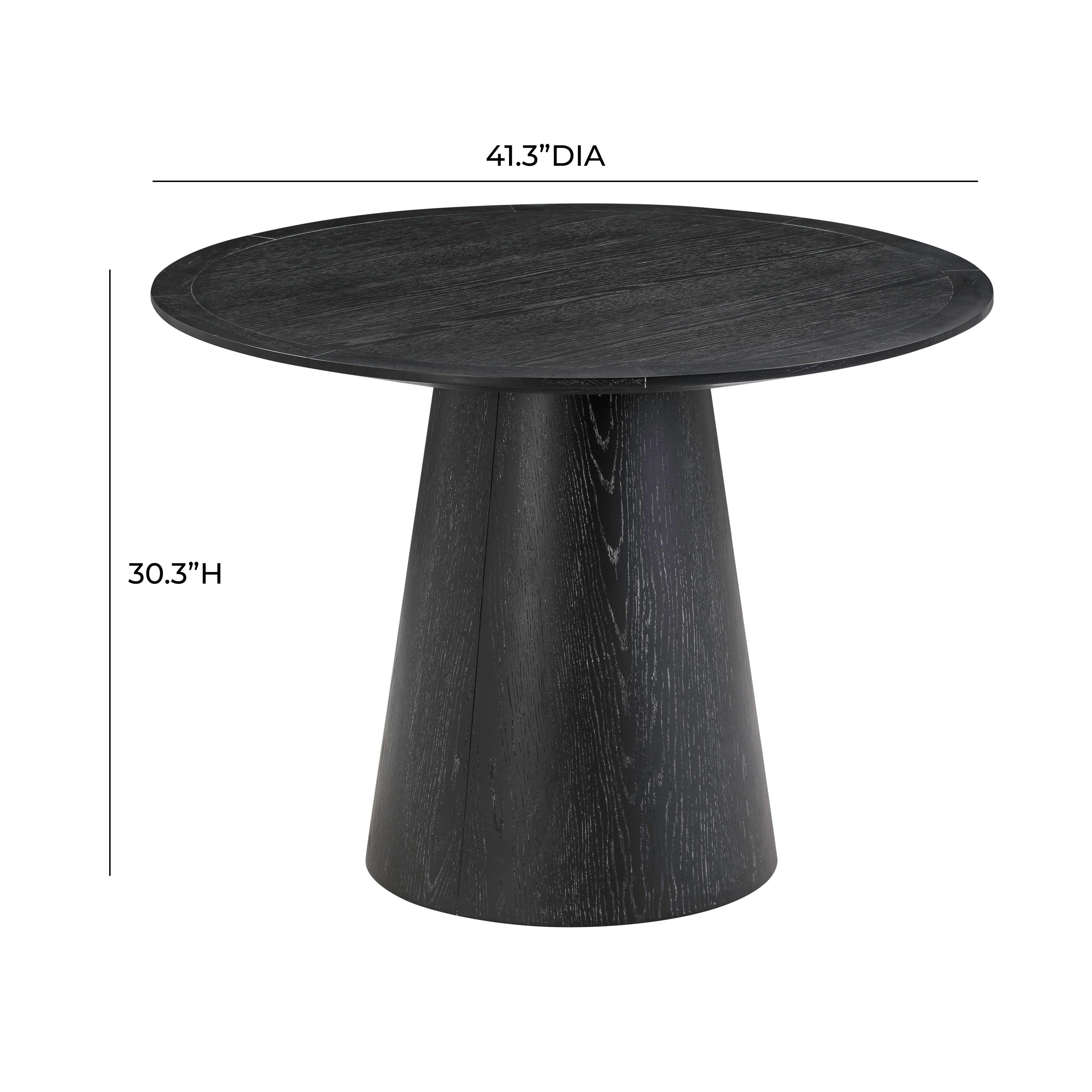 Sahara 41 Black Oak Round Dining Table