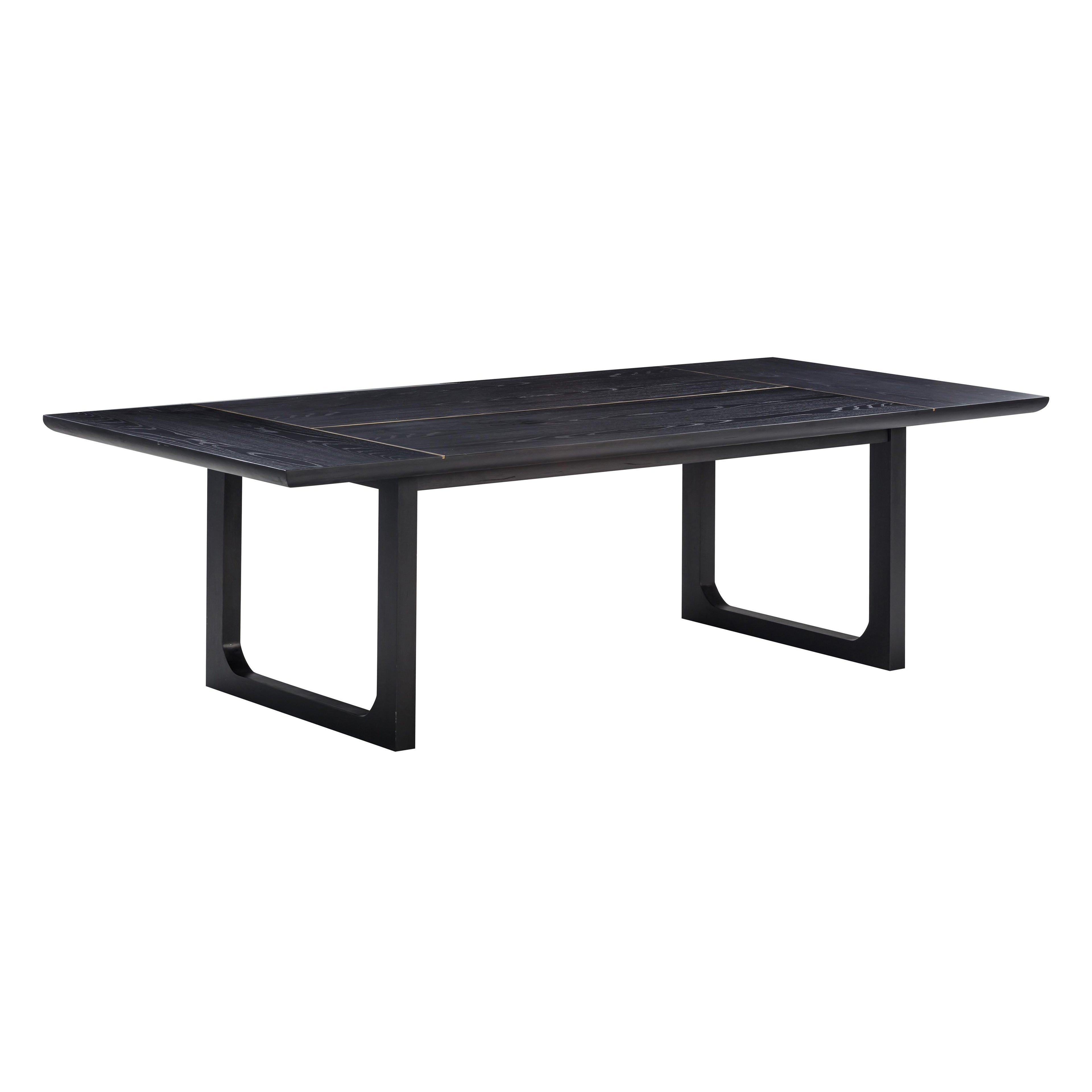 Shiloh 102 Black Ash Rectangular Dining Table