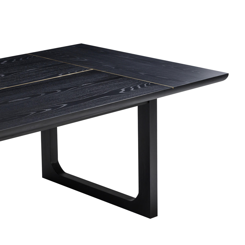 Shiloh 102 Black Ash Rectangular Dining Table