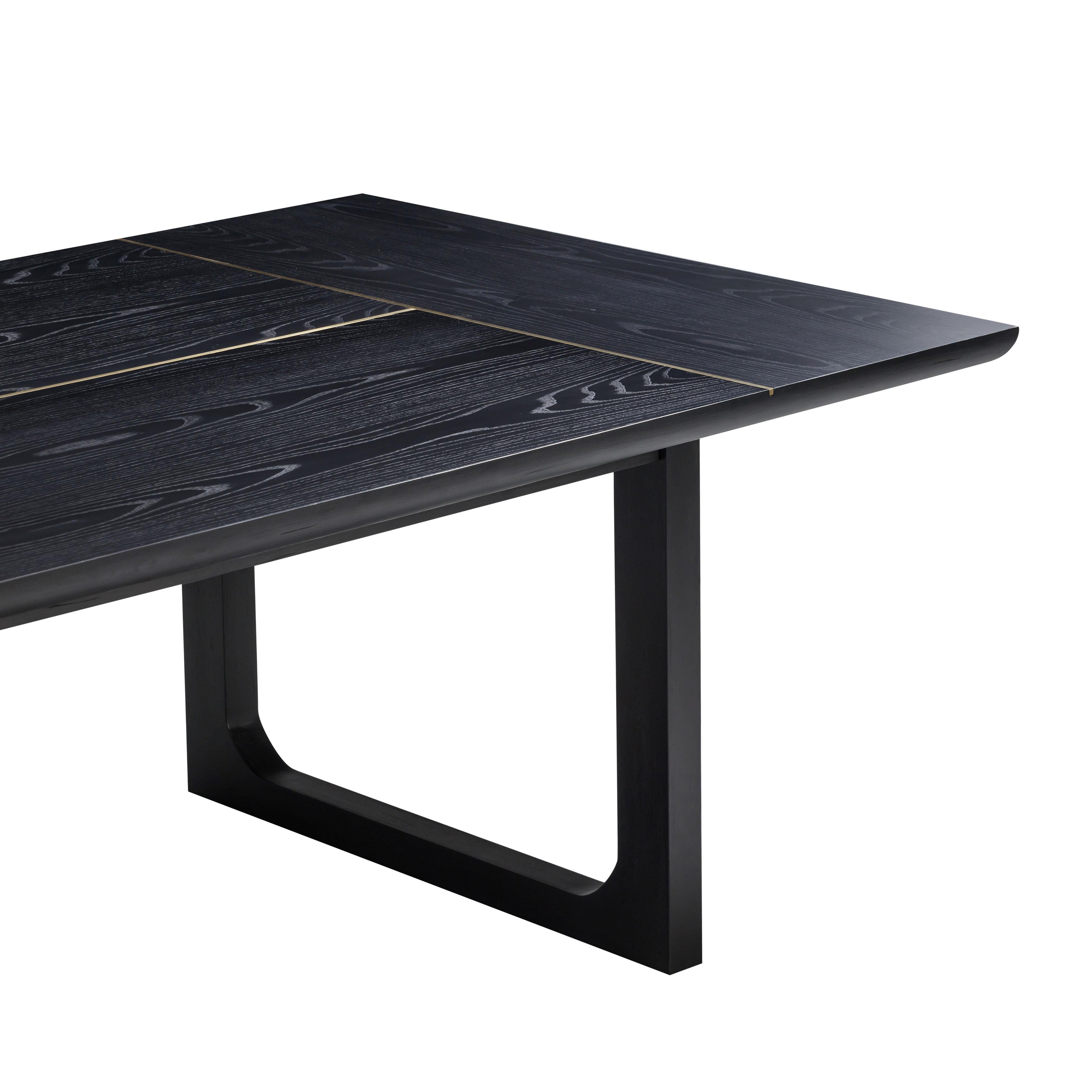 Shiloh 102 Black Ash Rectangular Dining Table