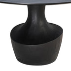 Gevra 54 Black Acacia & Faux Plaster Round Dining Table