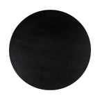 Gevra 54 Black Acacia & Faux Plaster Round Dining Table
