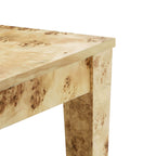 Brandyss 90 Natural Burl Rectangular Dining Table