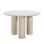 Parcino 47 Faux Terrazzo Concrete Indoor / Outdoor Round Dining Table