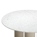 Parcino 47 Faux Terrazzo Concrete Indoor / Outdoor Round Dining Table