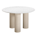 Parcino 47 Faux Terrazzo Concrete Indoor / Outdoor Round Dining Table