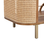 Yuma Natural Rattan Bar Cart