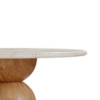 Cynthia 54 Faux Travertine Indoor/Outdoor Concrete Round Dining Table