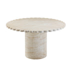 Blossom 54 Washed Faux Travertine Finish Indoor / Outdoor Round Dining Table