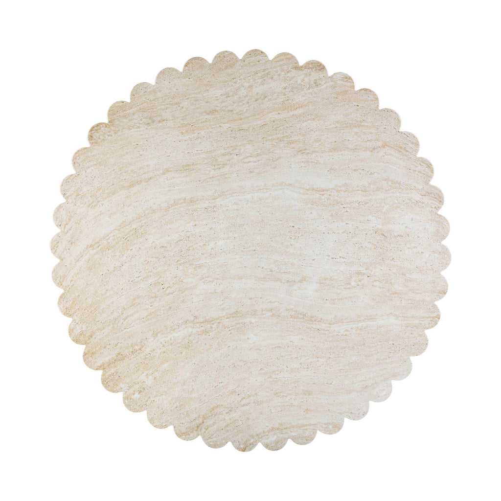 Blossom 54 Washed Faux Travertine Finish Indoor / Outdoor Round Dining Table