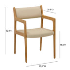 Ari Cream Performance Vegan Leather Dining Chair - Set of 2