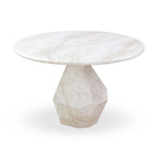 Esme 48 Faux Marble Indoor / Outdoor Round Dining Table